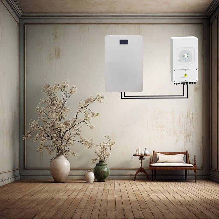 5.12kwh ไฮบริด โซลาร์ วอลล์ มอนท์ Lifepo4 แบตเตอรี่ทั้งหมดในหนึ่ง สําหรับที่อยู่อาศัย